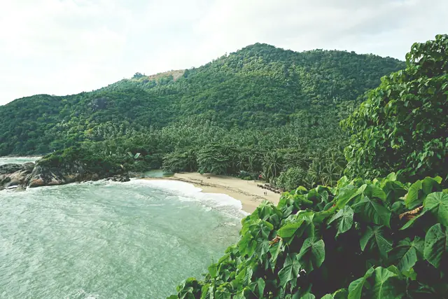 Limestone islands of Ang Thong National Marine Park at midday