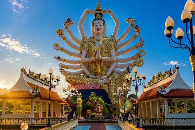The Big Buddha temple on Koh Samui at golden hour