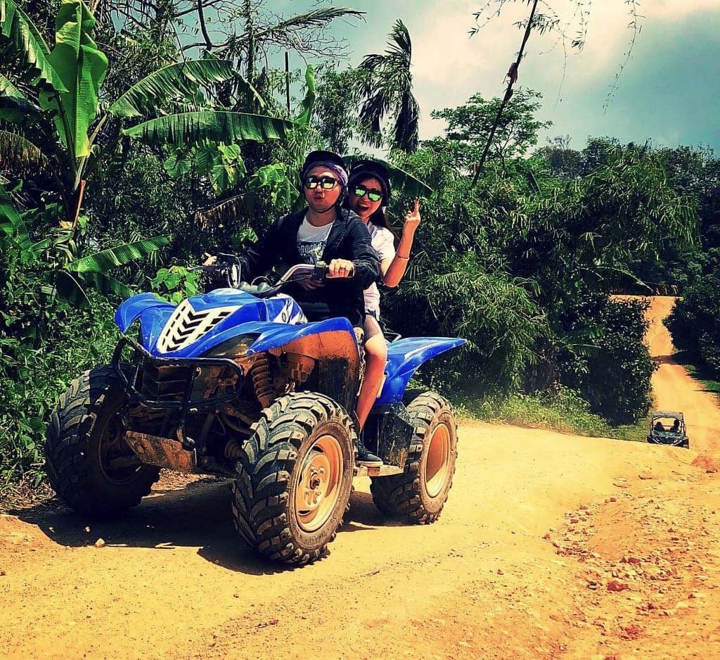 quad tour with 2 people on koh samui